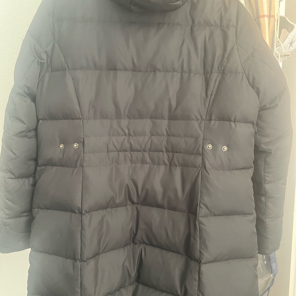 Lauren Ralph Lauren Down Jacket Womens Large Black Puffer Faux Fur - Picture 9 of 10